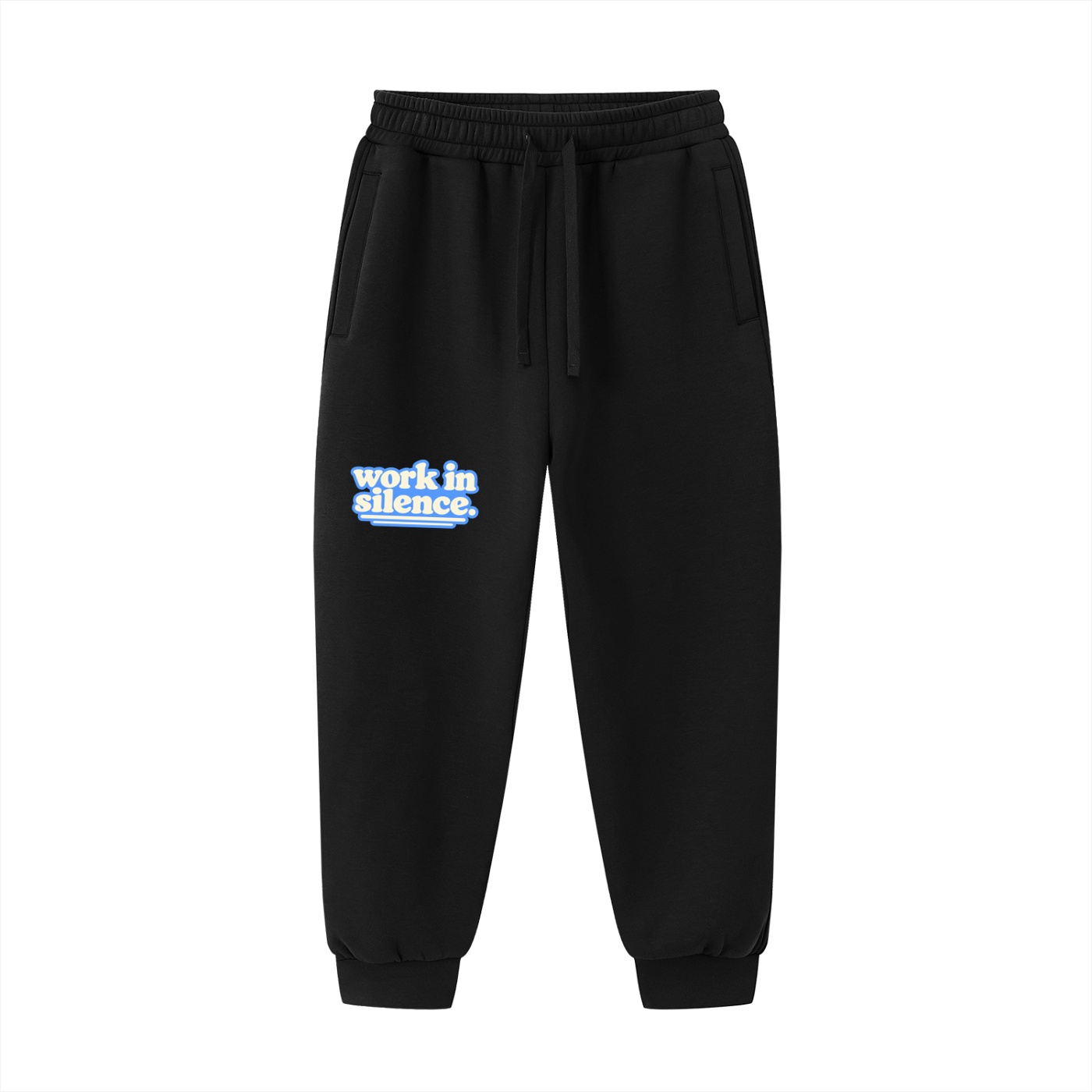 "work in silence" Jogger Sweatpants - Image 3