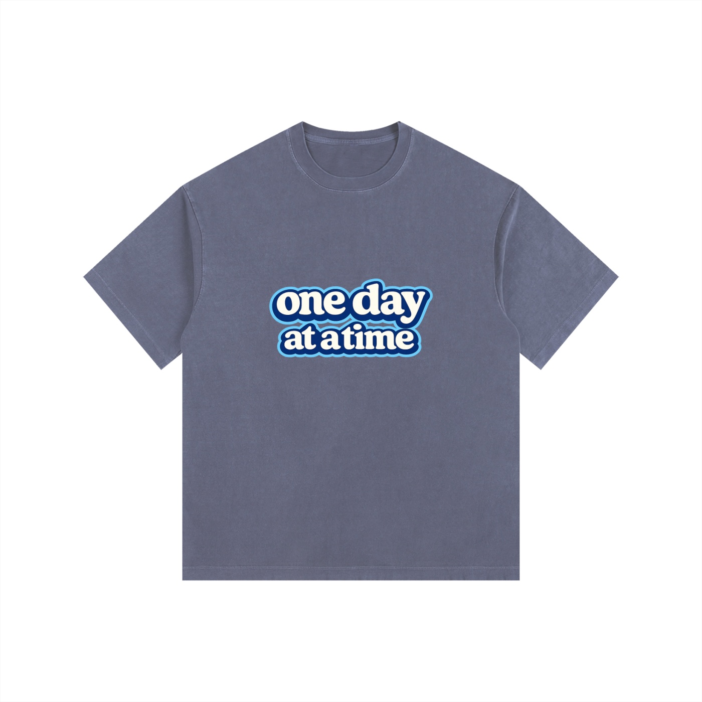 "one day at a time" Washed Oversized Cotton T-Shirt - Image 7